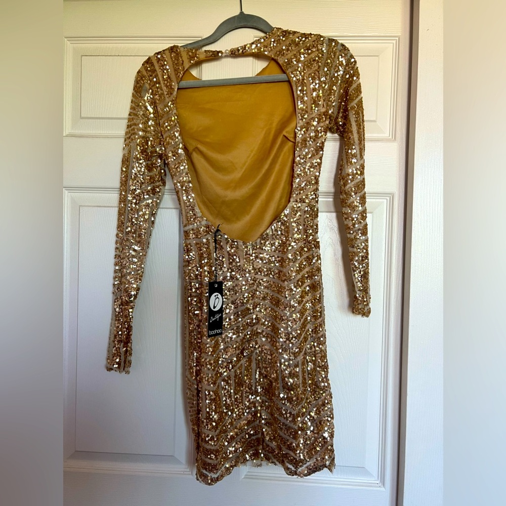 Boohoo Holiday Dress Mini Bodycon Dress